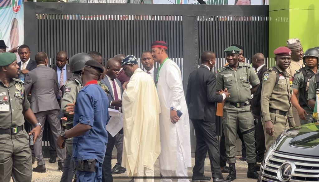 President Bola Tinubu arrives NEC meeting