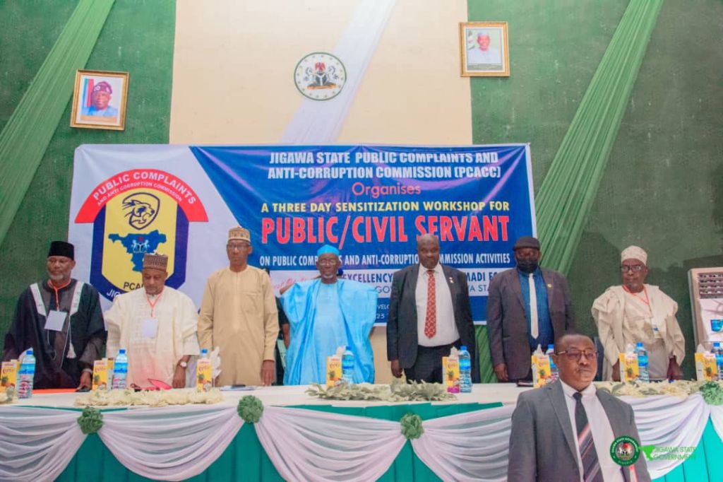 Governor Umar Namadi, the anti corruption agency boss and other dignitaries during the workshop.