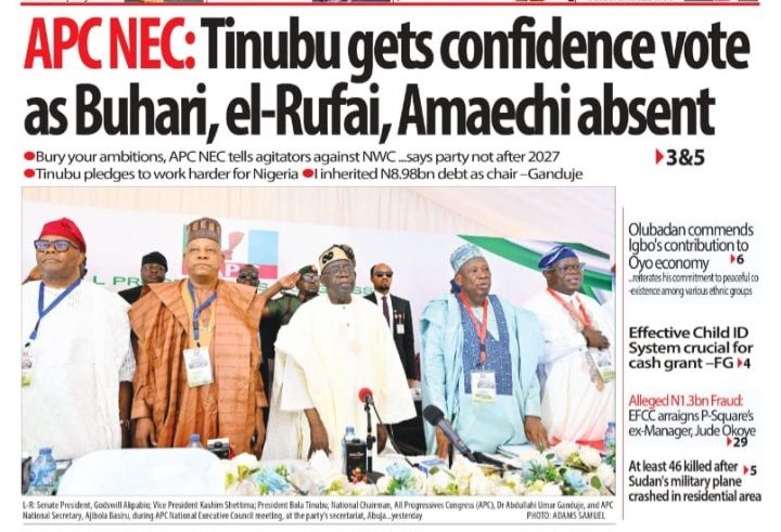 Nigerian newspaper headlines