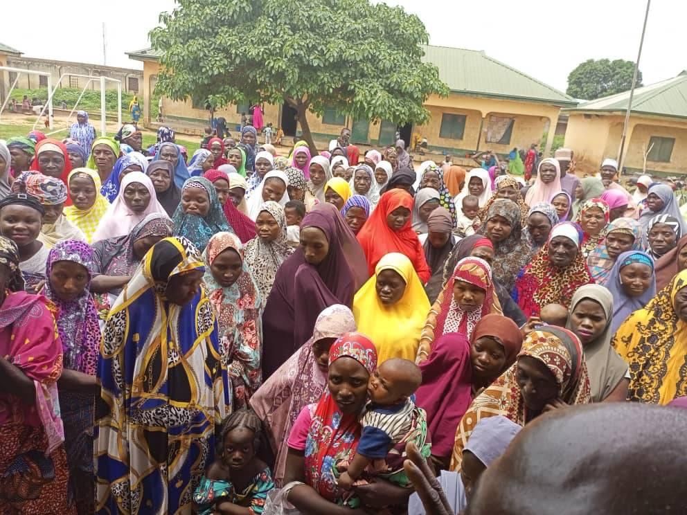 Women in Kuta IDPs camp during palliative distribution last year.