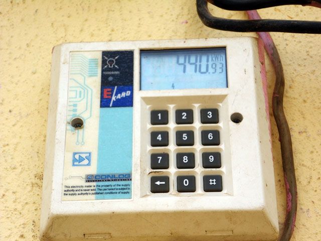 Electricity prepaid meters used to illustrate the story.