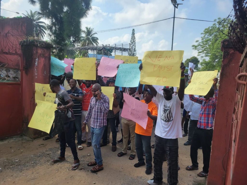 PDP members protest in Cross River