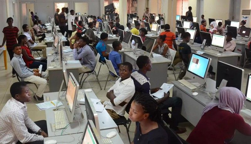 JAMB: Students writing the UTME exams in Abuja