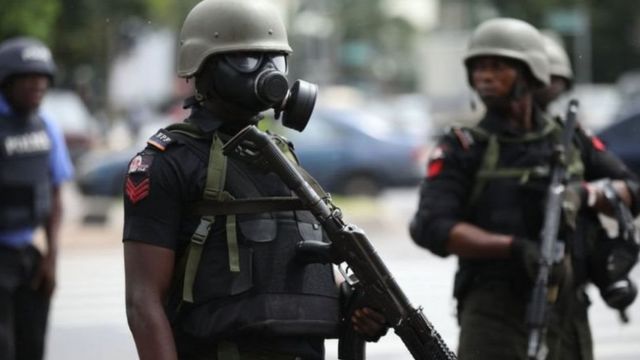 Nigeria Police officers on duty