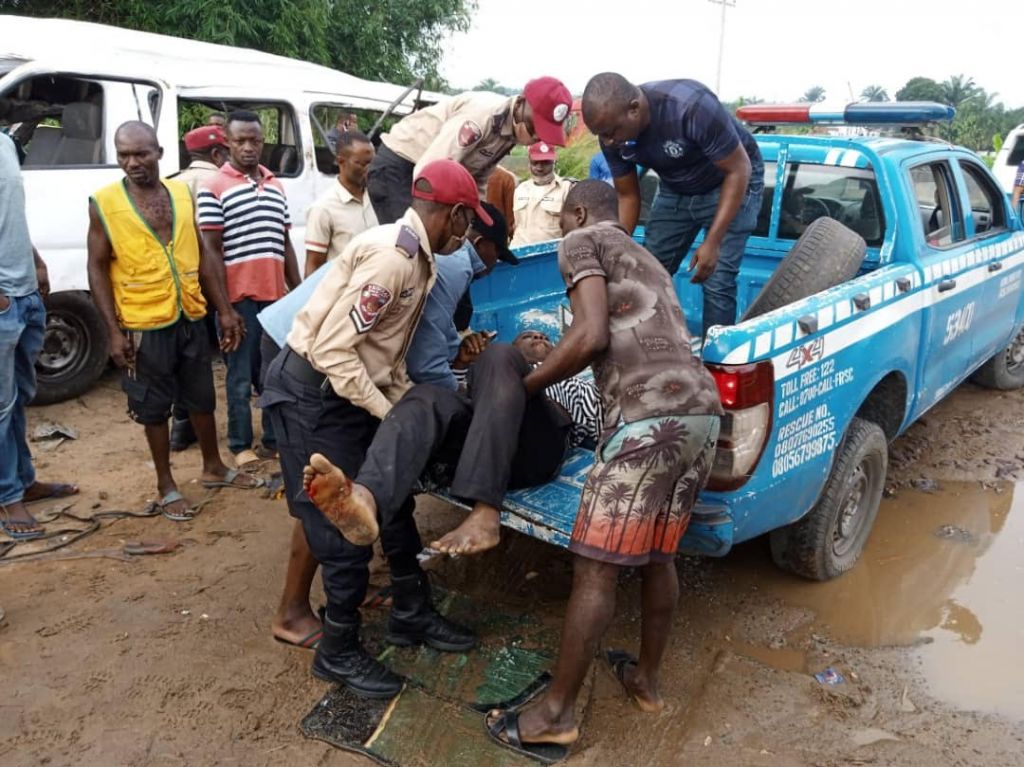 A file photograph of FRSC personnel carrying rescue operation at an accident scene