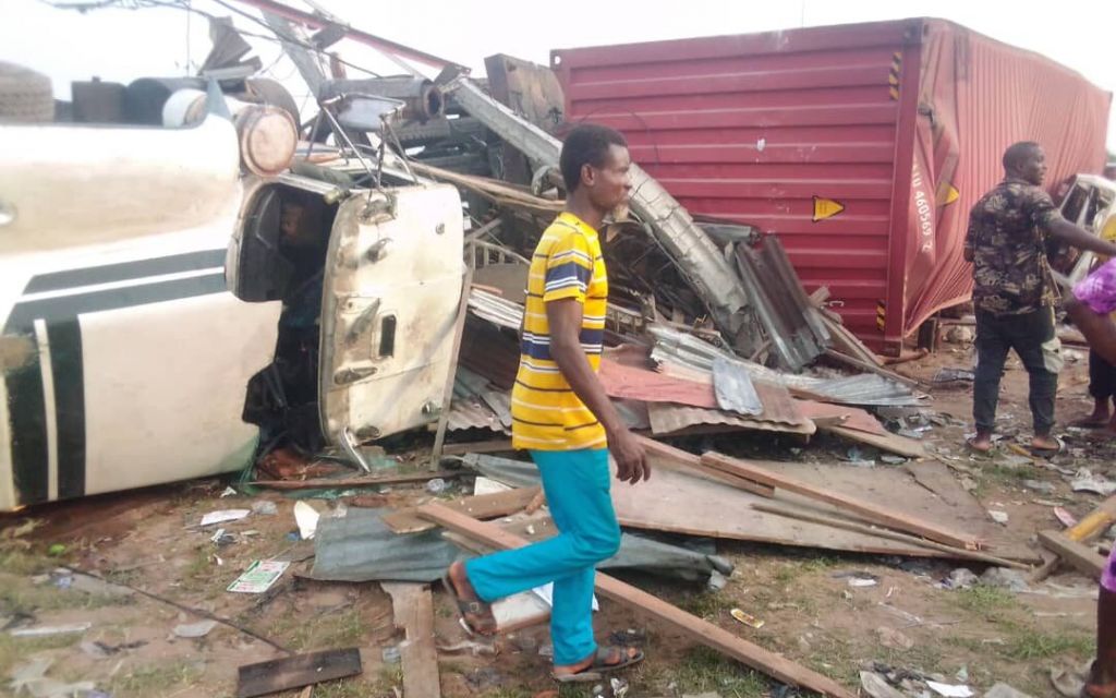 The accident scene along the Idemili River near the Second Niger Bridge, Anambra State