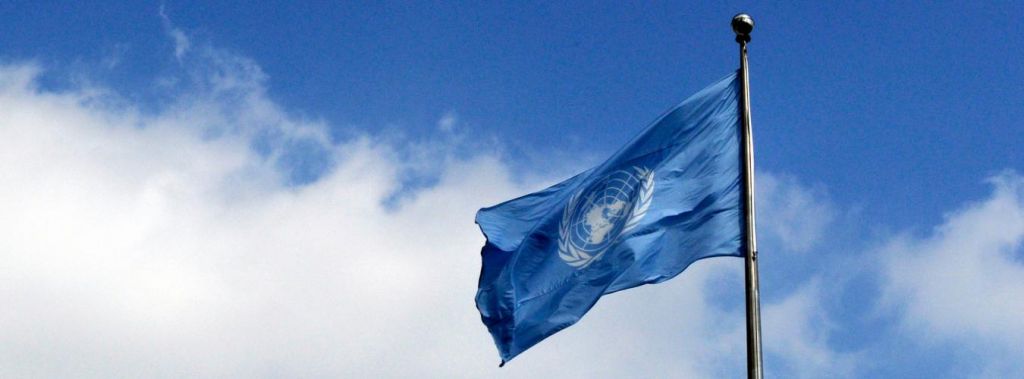 United Nations Flag Flying