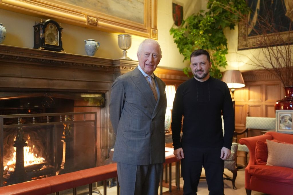 Britain’s King Charles III with Ukrainian President Volodymyr Zelensky [PHOTO CREDIT: @ZelenskyyUa]