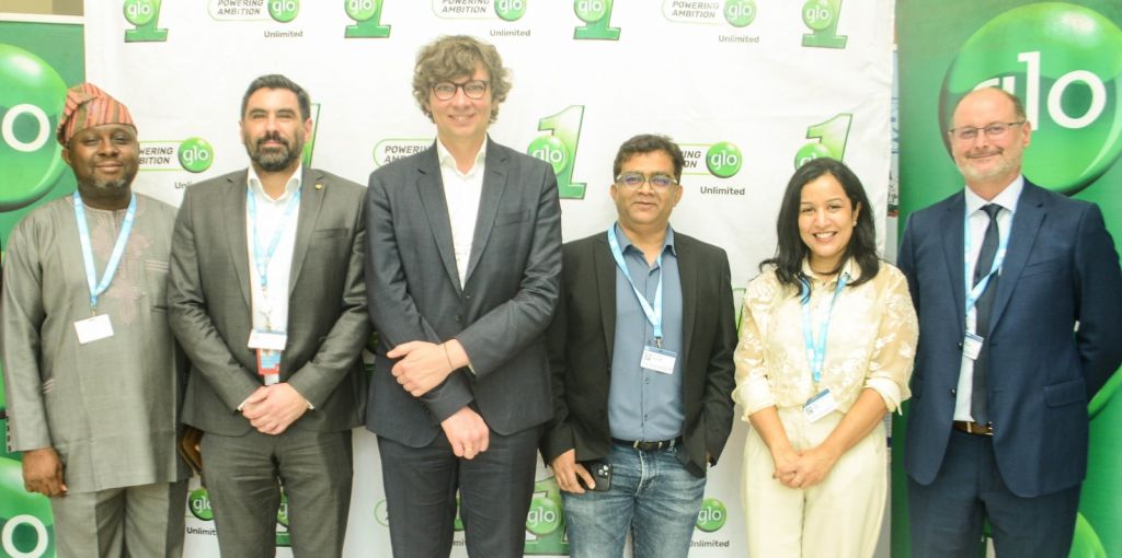 L-R: Ehis Emokhare of Globacom; Juan Manuel Fernandez of International Telecommunication Union (ITU); Tomas Lamanaoskas, Deputy Secretary General, ITU; Nitin Sanghai, Head of Glo1; Sadhvi Saran, Strategy Adviser, ITU, and Andres Figoli - ITU Consultant at the Globacom-sponsored 2025 International Submarine Cable Resilience Summit in Abuja, organized by the Ministry of Communications, Innovation and Digital Economy and the International Telecommunication Union (ITU) in Abuja on Thursday.