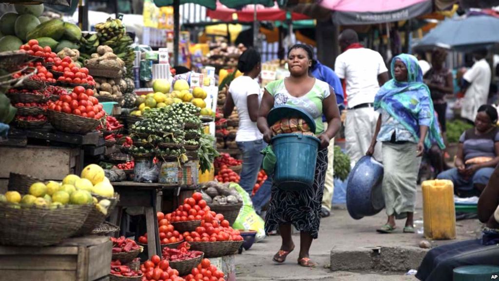 Nigerian food market. [Photo credit: The Guardian NG]