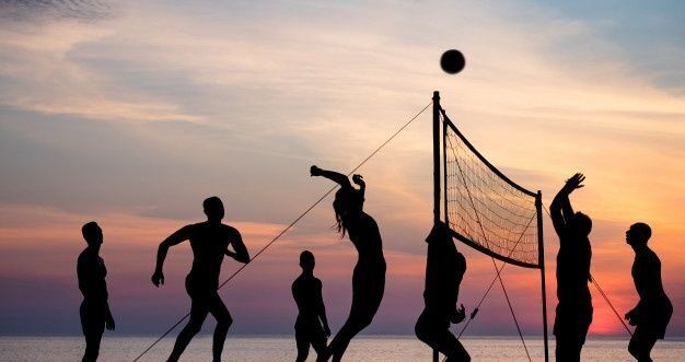 Volleyball action