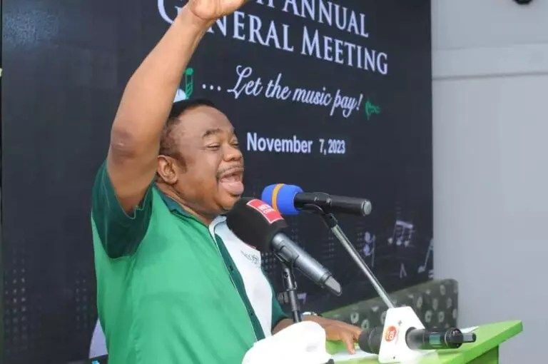 Tony Okoroji, National Chairman of COSON during its Annual General Meeting