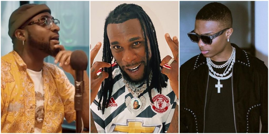 Davido, Burna Boy and Wizkid [Photo Credit: Kanyi Daily News]