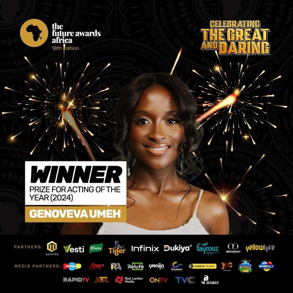 Genoveva Umeh bags The Future Awards Africa (TFAA) Prize for Acting [Instagram/@thefutureawards]