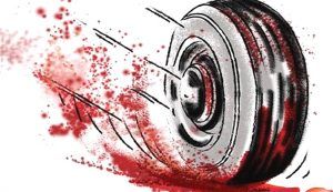 Road crash - 2-wheeler collides with truck in Odisha