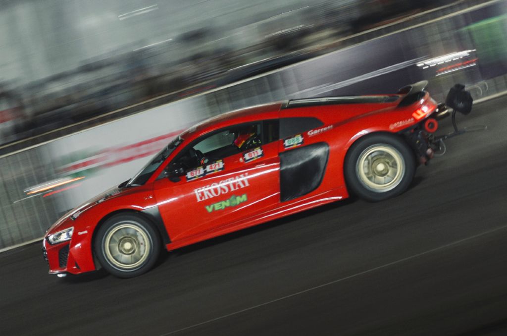 Sean Rogers Pachigalla led the time sheets with his Audi R8, tuned by Venom Performance