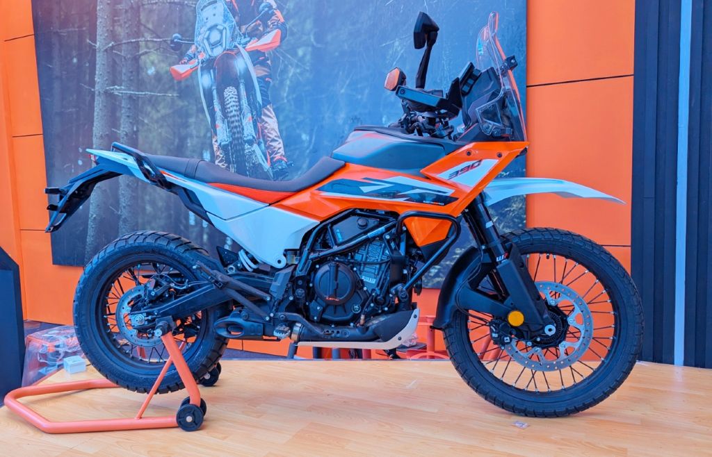 KTM 390 Adventure S is the mid-spec variant in the lineup.