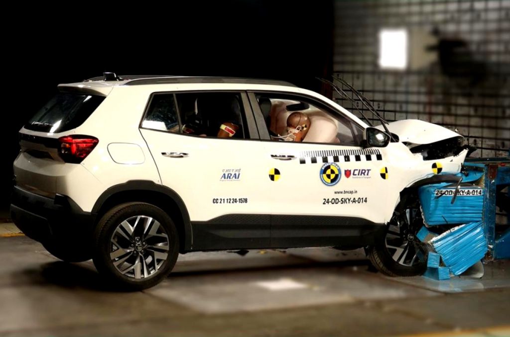 Skoda Kylaq front crash test Bharat NCAP