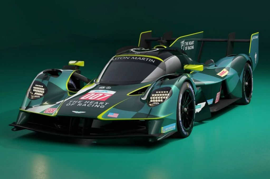 Aston Martin Valkyrie Le Mans race car front