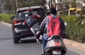 Shocking viral video: Reckless right turn by car driver causes scooter crash in Gujarat!